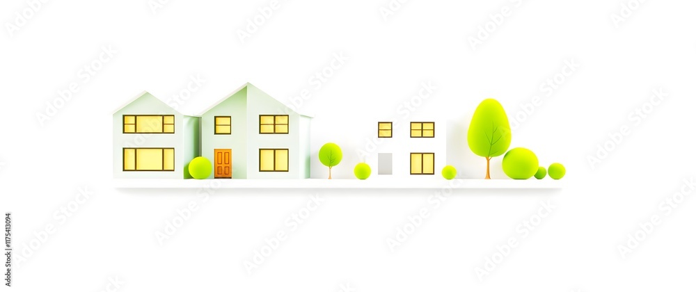 Fototapeta premium Embracing the Silver Economy: Sustainable Wellness and Community-Driven Solutions for Elderly Consumers in the Marketplace. 3D Illustrated Logo for Sustainable Living in Elderly Community