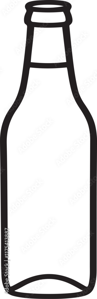 Obraz premium Black water bottles vector illustration