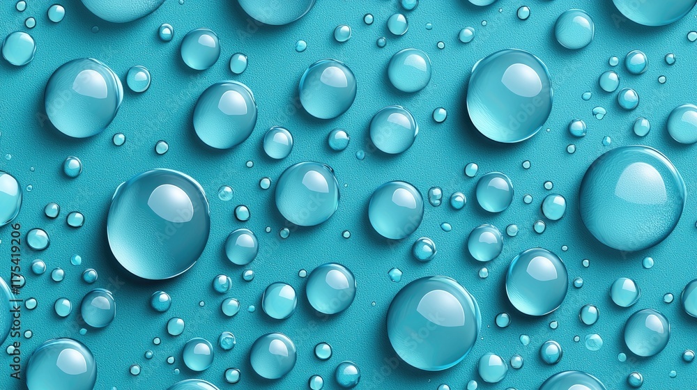 Stunning Macro Shot of Water Droplets on a Blue Surface: Abstract Texture and Background Stunning Macro Shot of Water Droplets on a Blue Surface: Abstract Texture and Background