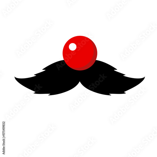 Mustache with clown nose