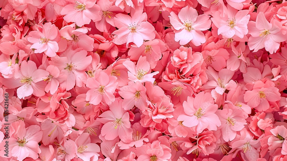 Fototapeta premium japanese flower seamless pattern wallpaper