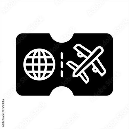thin line flight ticket icon for travel website. lineart simple trend modern minimal logotype graphic stroke art design web element isolated on white. concept of boarding pass for business travel
