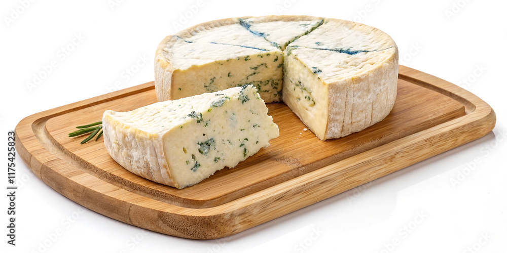 Delicious Halved Gorgonzola Cheese on Cutting Board for Gourmet Dishes Delicious Halved Gorgonzola Cheese on Cutting Board for Gourmet Dishes