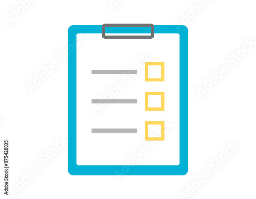 シンプルなクリップボードのイラスト　ファイル　バインダー