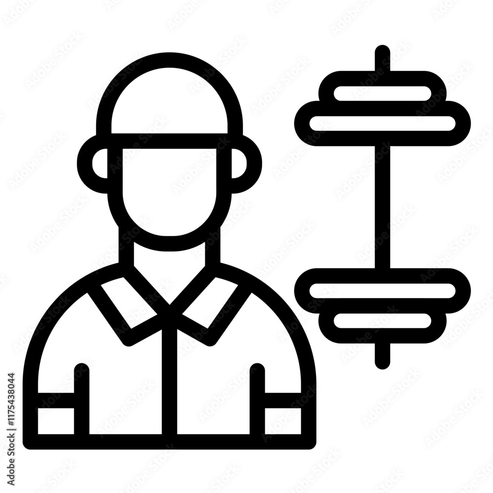 Weight Lifting Person Icon Weight Lifting Person Icon