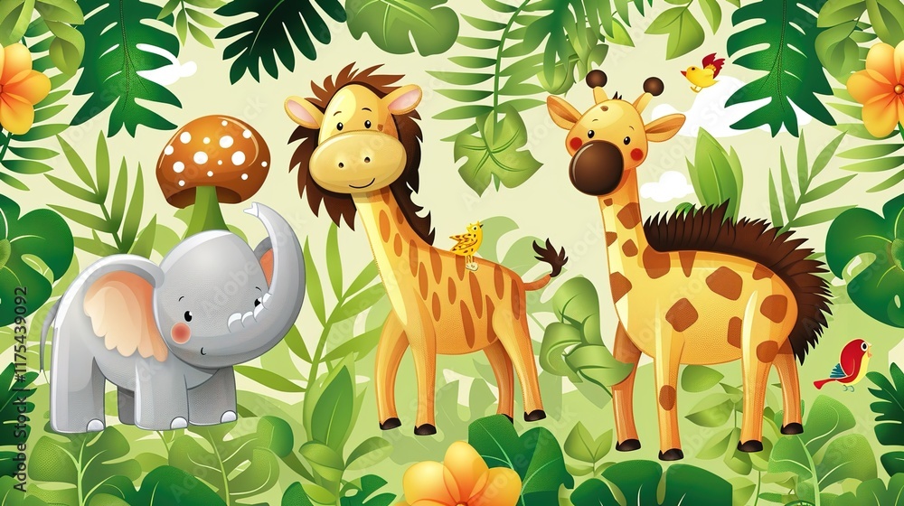 jungle safari seamless pattern wallpaper jungle safari seamless pattern wallpaper