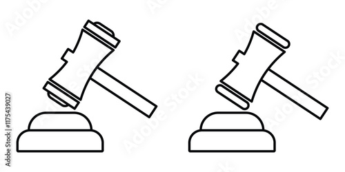 Gavel icon set.  gavel hammer icon vector illustration eps 10.