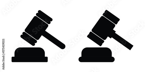 Gavel icon set.  gavel hammer icon vector illustration eps 10.