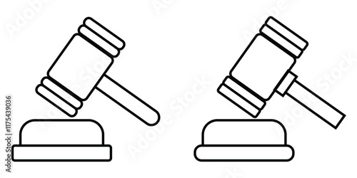 Gavel icon set.  gavel hammer icon vector illustration eps 10.