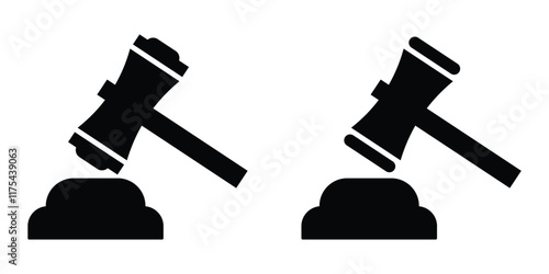 Gavel icon set.  gavel hammer icon vector illustration eps 10.
