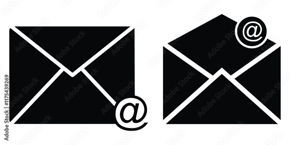 envelope mail icon, email message icon set eps 10. envelope mail icon, email message icon set eps 10.