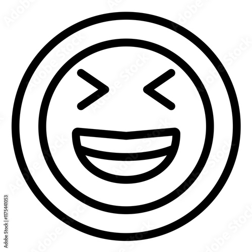 Grinning Squinting Face Icon