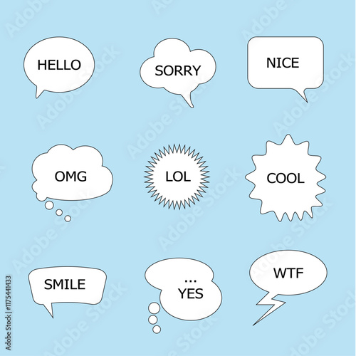 облака набор со словами