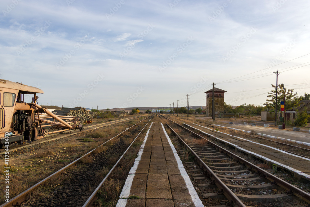 Fototapeta premium railway in the countryside