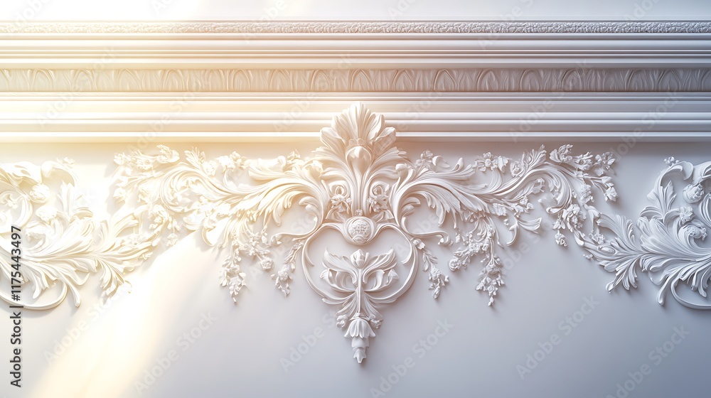 Uneven classic scale with ornate details in a soft glowing light Uneven classic scale with ornate details in a soft glowing light