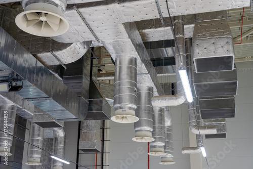 Εκτύπωση καμβά Interior ventilation ducting and fans in medium voltage room