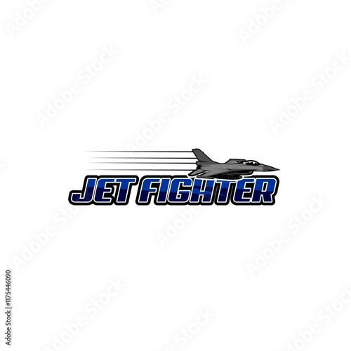 vector logo military plane jet fighter