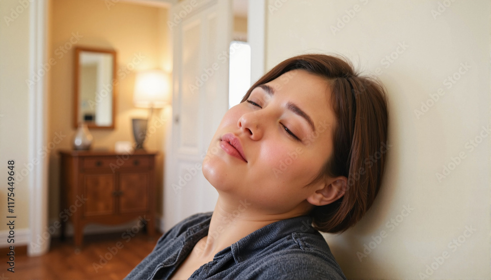 Young woman resting, sick with cold and flu Young woman resting, sick with cold and flu