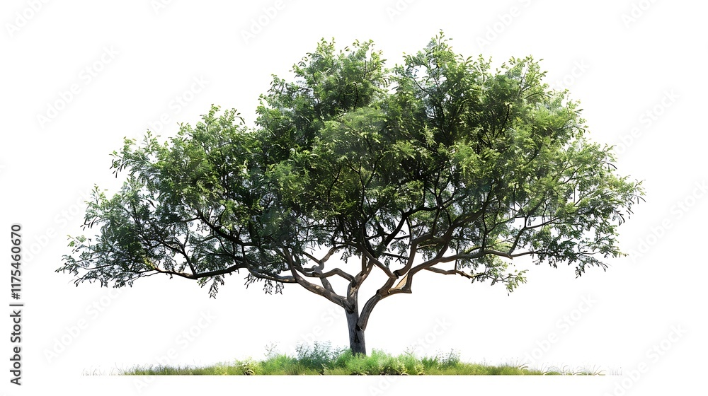 Fototapeta premium Tree isolated on a white background. 3d rendering,