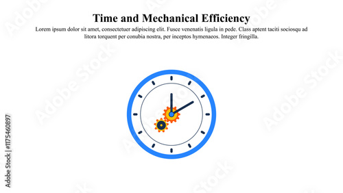 The illustration concept represents time and mechanical efficiency.