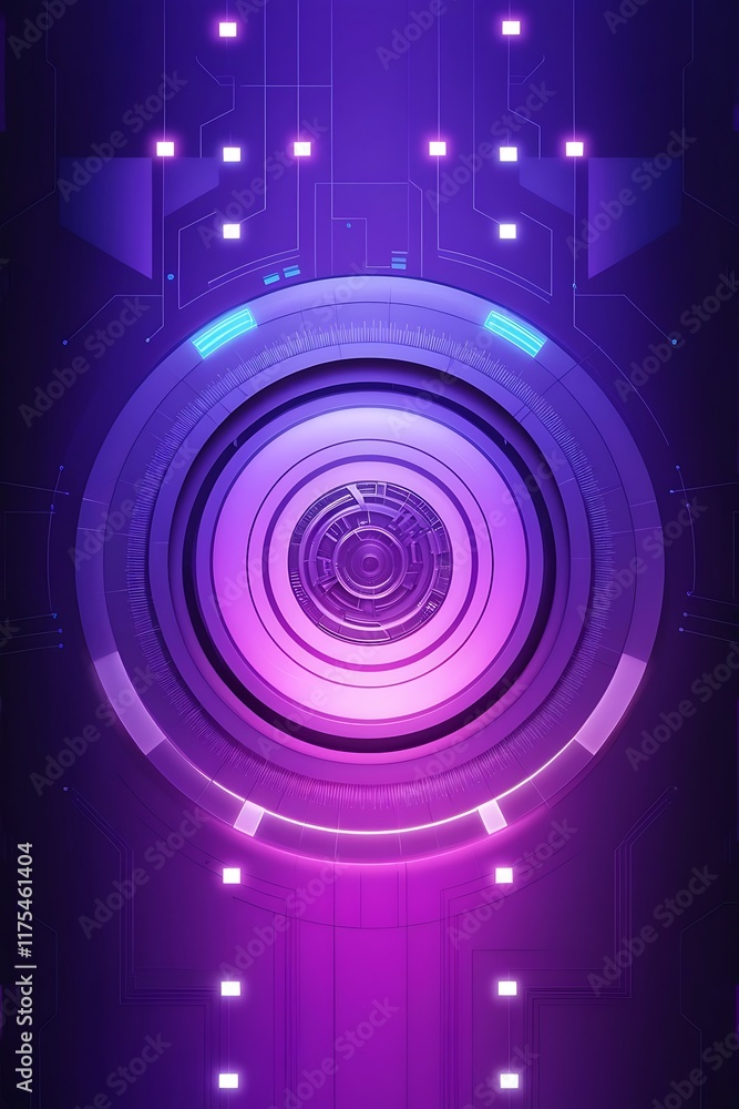 Fototapeta premium Sci-Fi Cyber Patterns: Futuristic Digital Network Graphics for a Cutting-Edge Look