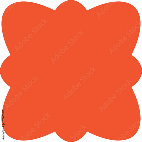 Geometric form retro brutalist style