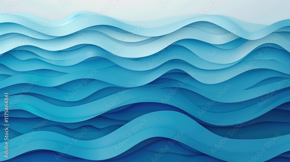 oceanica wave seamless pattern wallpaper