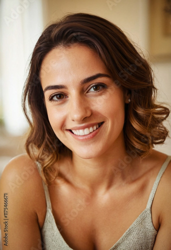 Portrait einer attraktiven italienischen jungen Frau zuhause Free Download Portrait einer attraktiven italienischen jungen Frau zuhause - GFXLoad