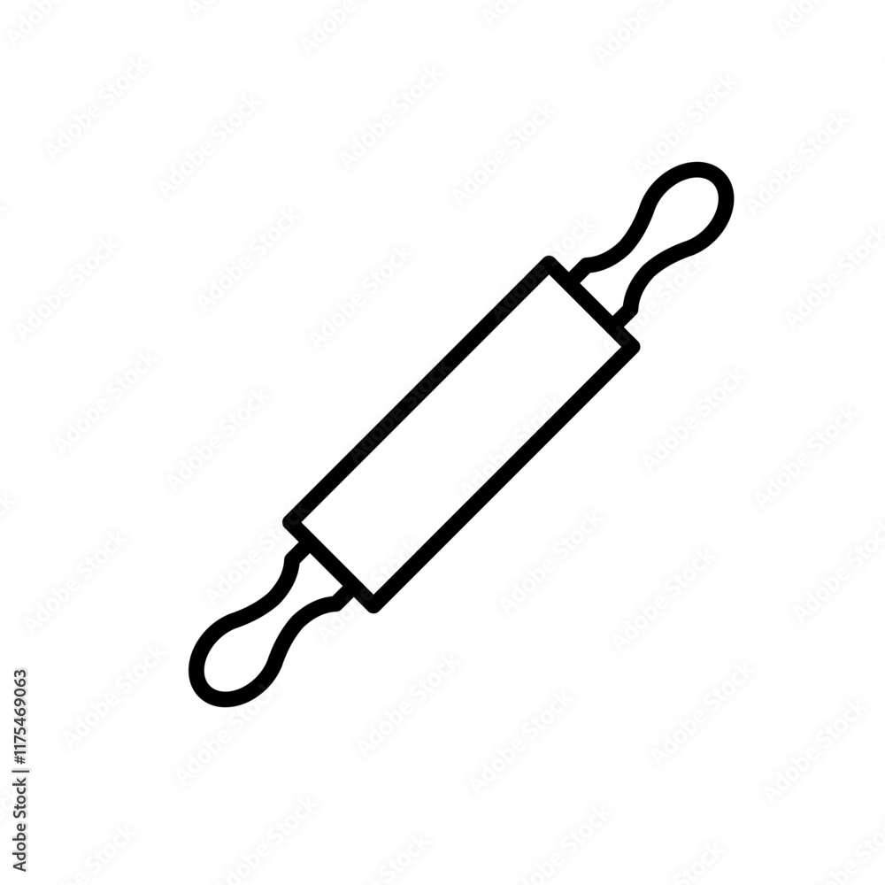 rolling pin - simple vector icon rolling pin - simple vector icon