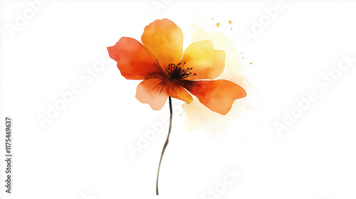 Watercolor, yellow and red gradient color of flower petal clipart on a white background. --ar 169 --style raw --v 6.1 - Upscaled (Creative) by @Creator Tools (relaxed)