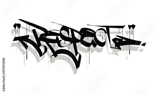 RESPECT graffiti tag style design