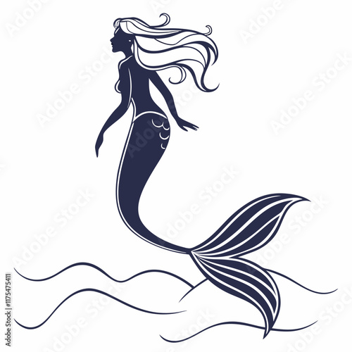 mermaid in the sea