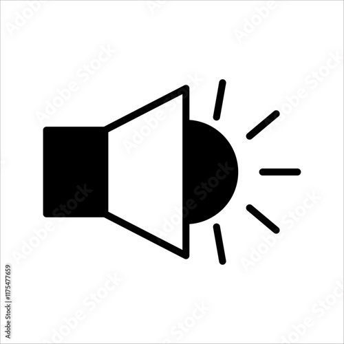 Printblack bulb with checkmark like quick tip icon. flat stroke linear simple trend modern efficiency logotype design element isolated on white. concept of, with white background