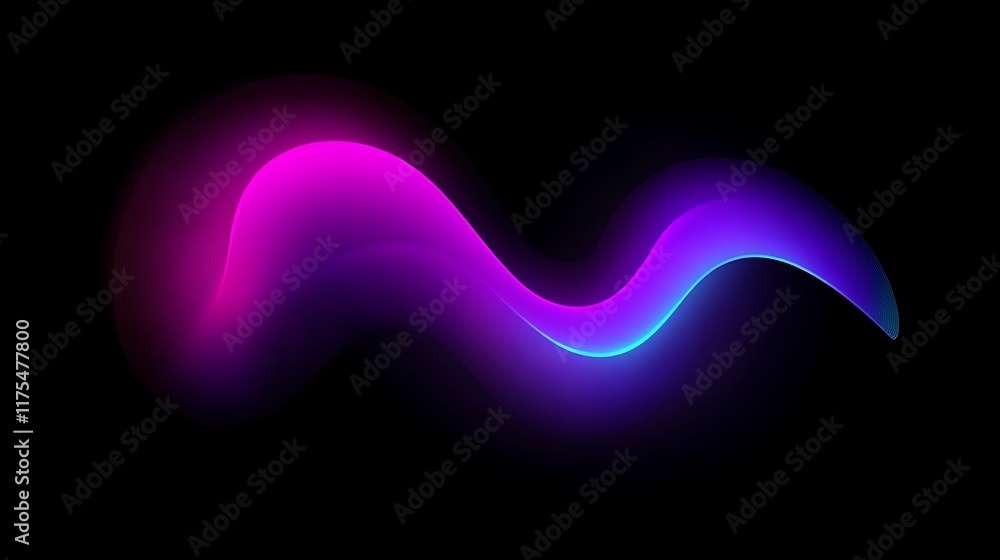 Abstract Neon Wave Design Pink Blue Swirl Abstract Neon Wave Design Pink Blue Swirl