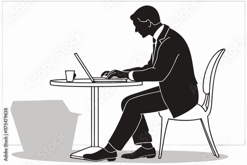 business person working on laptop