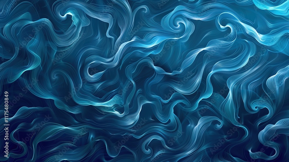 Fototapeta premium oceanic wave seamless pattern wallpaper