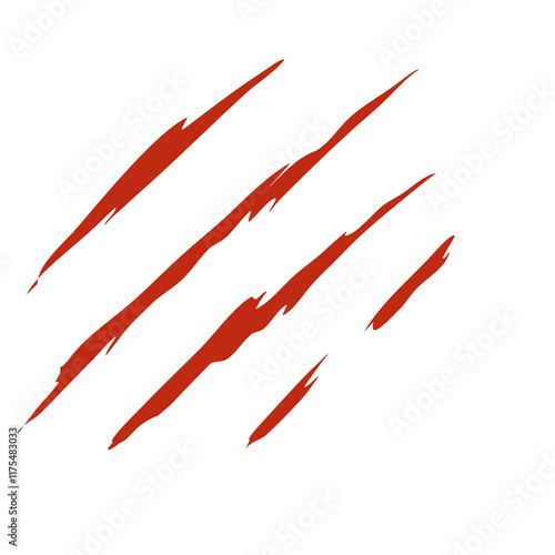 Cuadro en lienzo Bloody claw marks vector