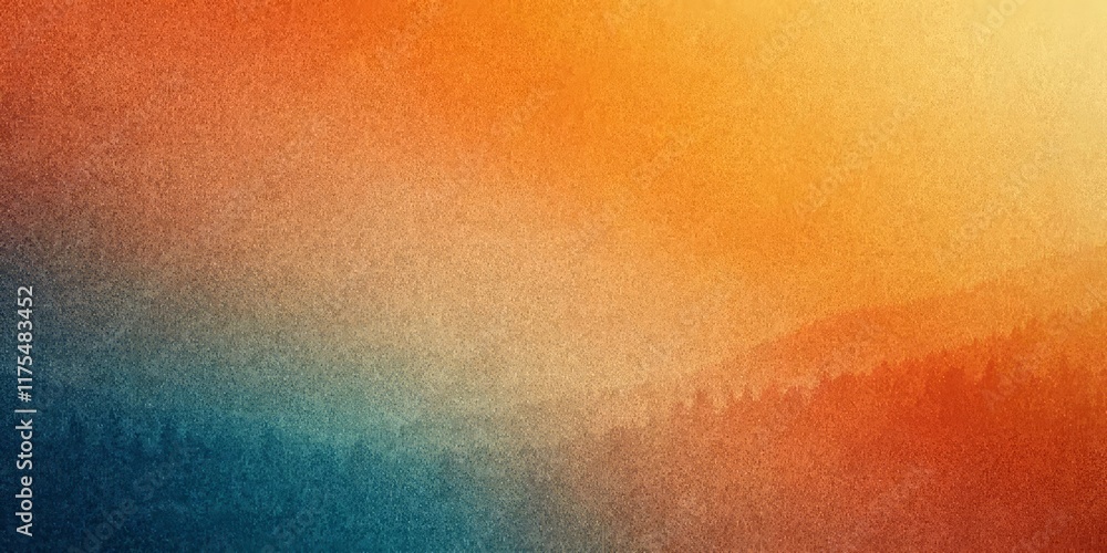 Naklejka premium Abstract Autumn Sunset Landscape Warm Color Gradient Texture Background
