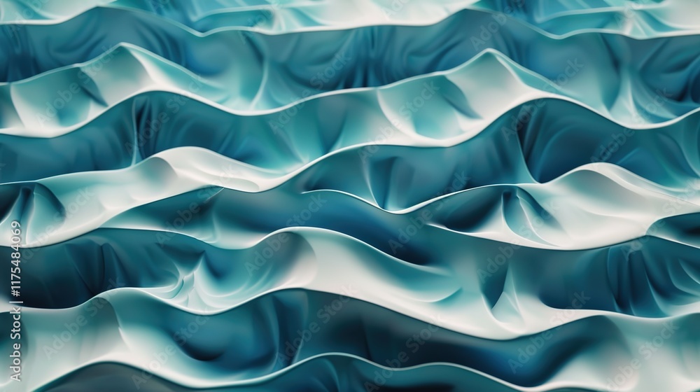 Obraz premium oceanic wave seamless pattern wallpaper