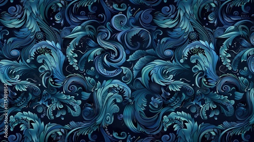 oceanic wave seamless pattern wallpaper