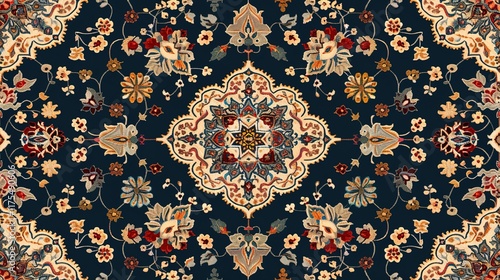 persian rugs seamless pattern wallpaper