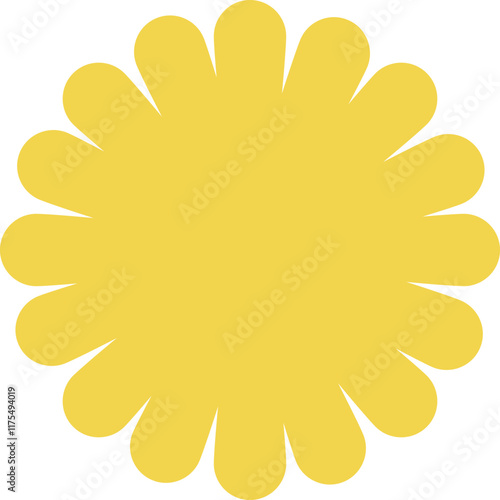 Abstract minimalistic geometric flower vector illustration