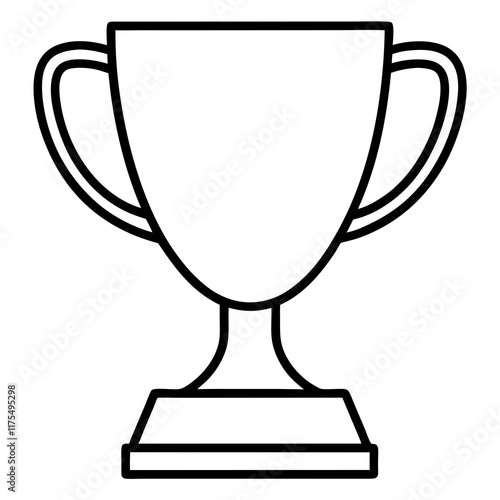 Elegant Line Art Trophy Illustration in Vector Format