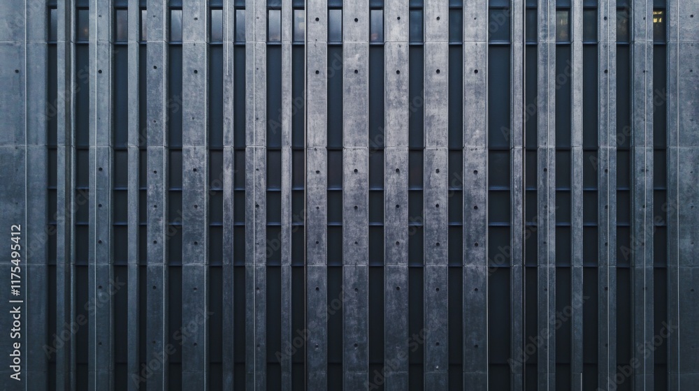 Modern Concrete Building Facade with Geometric Design Modern Concrete Building Facade with Geometric Design