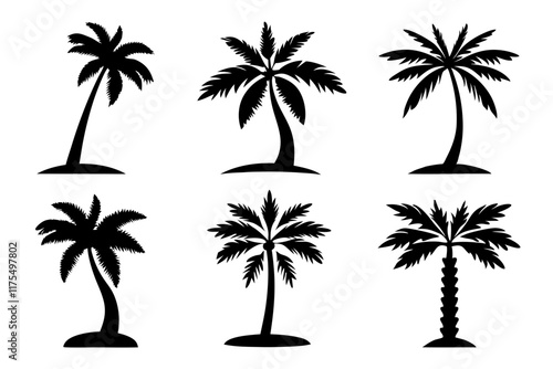 Minimalist Black Palm Tree Designs photo