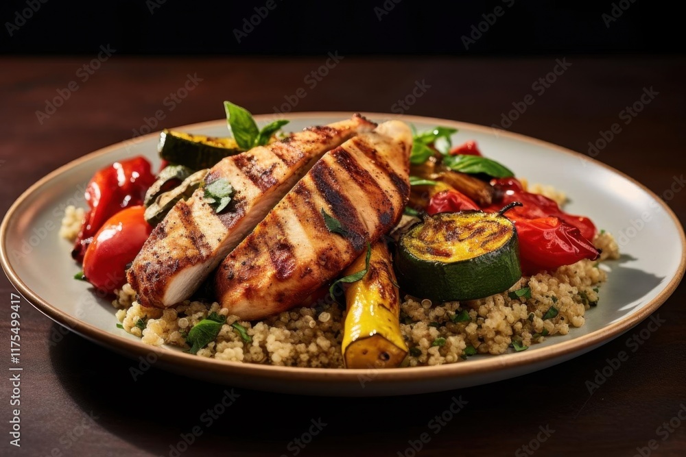 Grilled Chicken with Quinoa, Zucchini, and Squash Grilled Chicken with Quinoa, Zucchini, and Squash