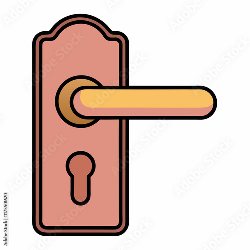 Door Handle Vector Illustration for Home Decor photo