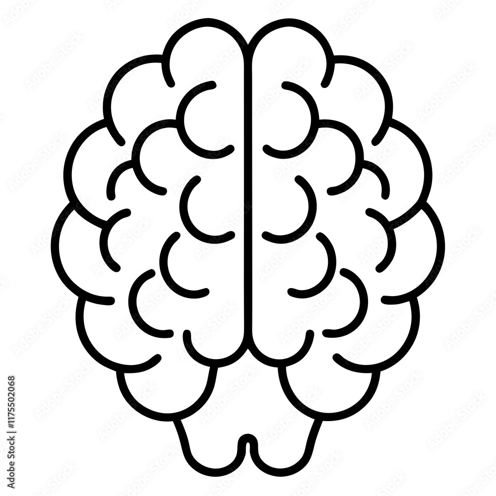 Elegant Neural Network Line Art Icon Elegant Neural Network Line Art Icon