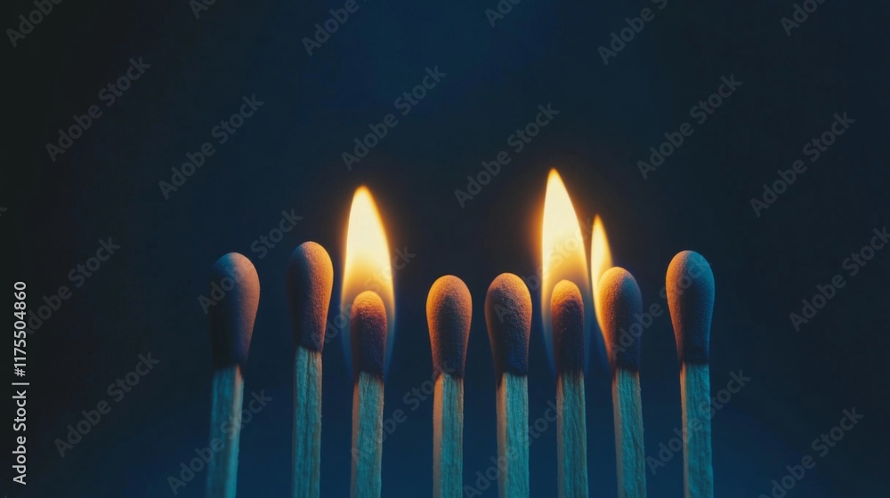 Burning Matches in the Dark: Striking Visual of Light and Heat Burning Matches in the Dark: Striking Visual of Light and Heat