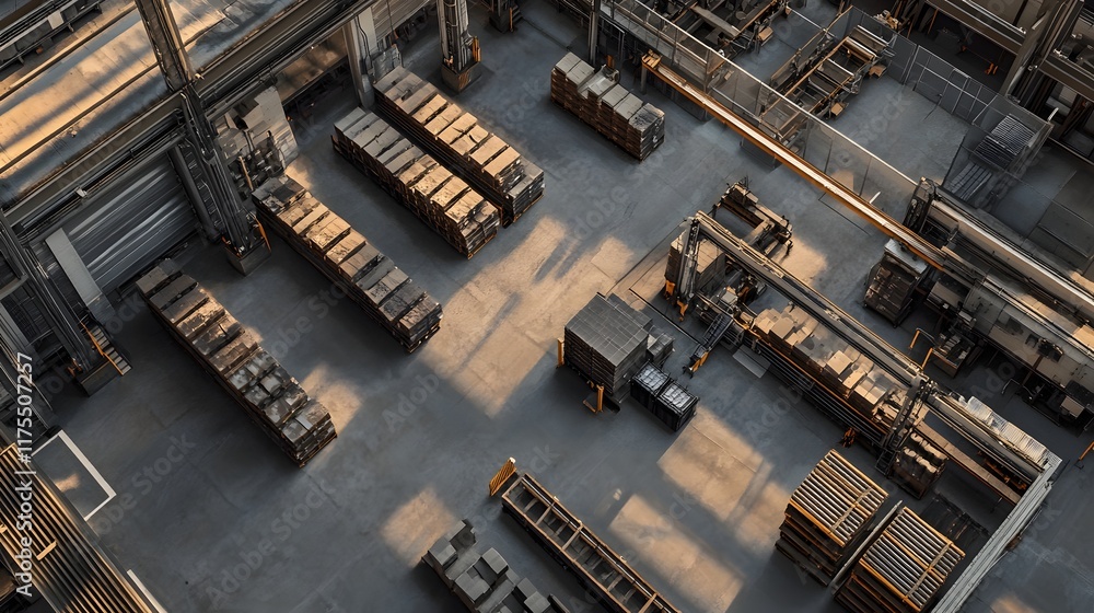 Aerial View of Industrial Factory Storage and Production Aerial View of Industrial Factory Storage and Production